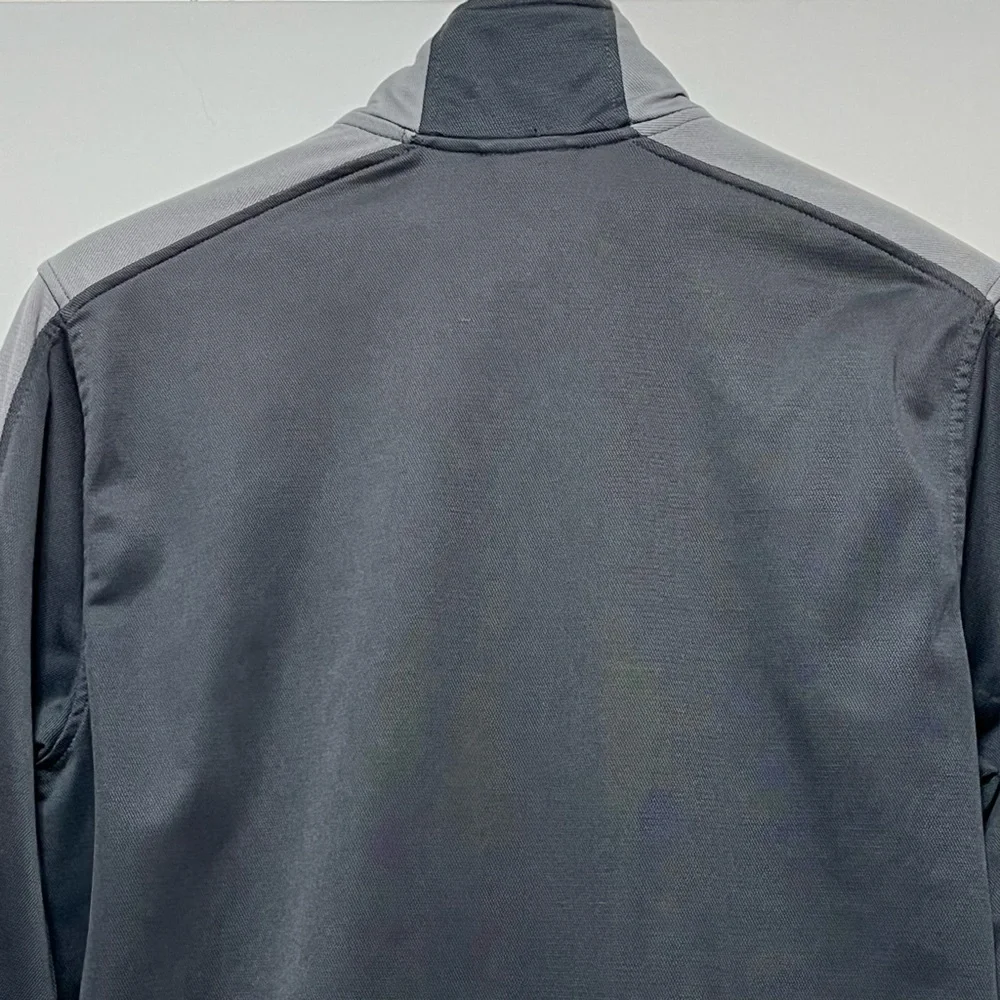 Vtg‎ STARTER Track Jacket Mens S Grey Colorblock Full Zip Pockets Activewear Y2K